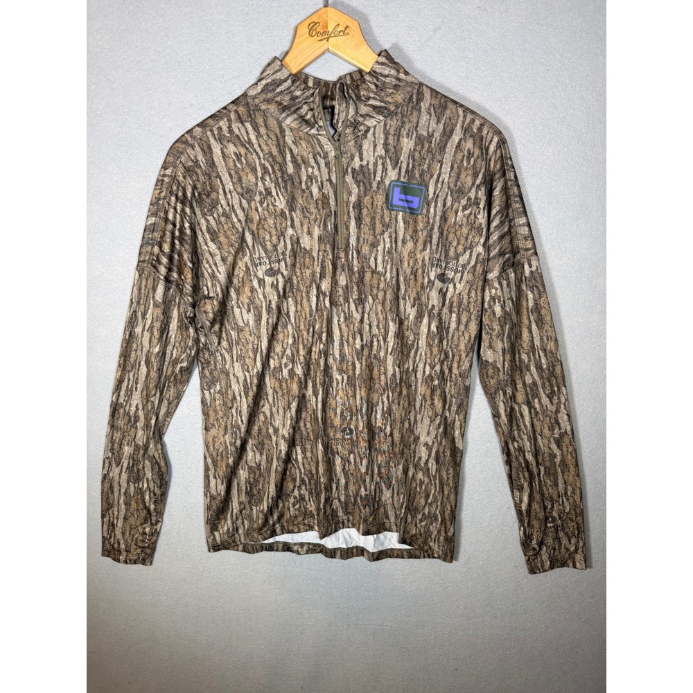 Banded Mossy Oak Bottomland Camo 1/4 Zip Hunting Shirt Performance Women's Small